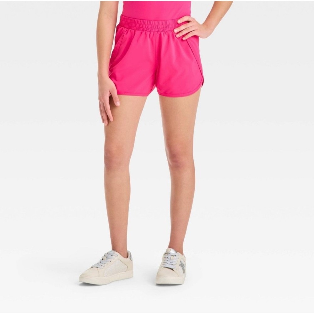 All In Motion Girls XL‎ Active Shorts Hot Pink Run Lined NEW
